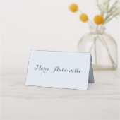 マリーアントイ結婚ネットのロココダスティブルー プレイスカード (正面)