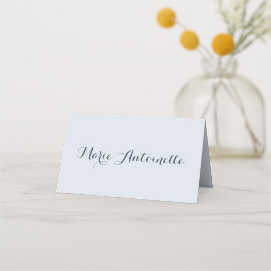 マリーアントイ結婚ネットのロココダスティブルー プレイスカード (正面)