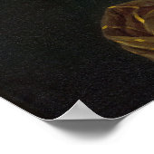 マリーアントワネットとピンクのアネモネの花 ポスター (角)