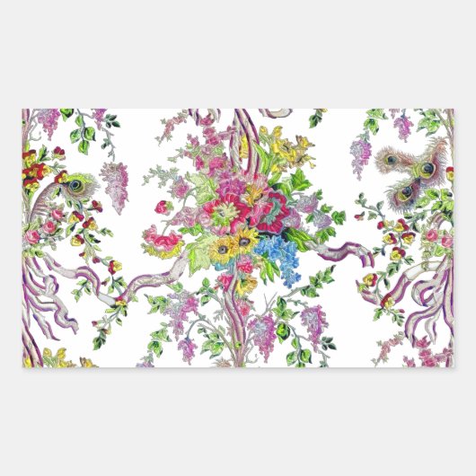 マリーアントワネットのブードワール 長方形シール (正面)