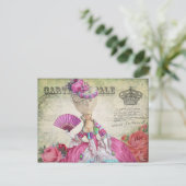 マリーアントワネットのポストカード、王冠ー絵葉書グリーン ポストカード (スタンド正面)