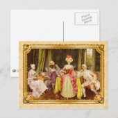マリーアントワネットのポストカード、音楽レッスンー絵葉書 ポストカード (正面/裏面)