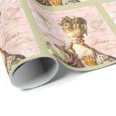 マリーアントワネットインピンクポートレート ラッピングペーパー (ロールコーナー)