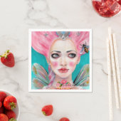 マリーアントワネットカップケーキ妖精の国 – クイーンビーナプキン スタンダードカクテルナプキン (インサイチュ)