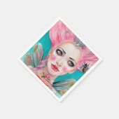 マリーアントワネットカップケーキ妖精の国 – クイーンビーナプキン スタンダードカクテルナプキン (角)