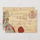 マリーアントワネットカルテポスタールパリジャン招待状 招待状 (正面/裏面)