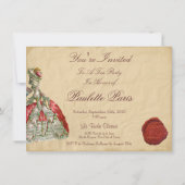 マリーアントワネットカルテポスタールパリジャン招待状 招待状 (裏面)