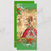 マリーアントワネットティーパーティの招待状クリスマス 招待状 (正面/裏面)