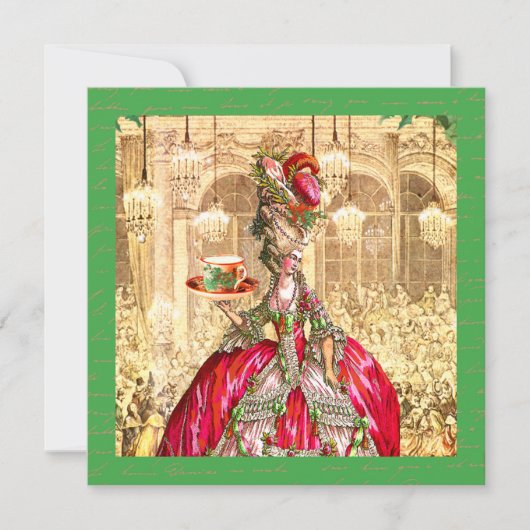 マリーアントワネットパーティの招待状 招待状 (正面)