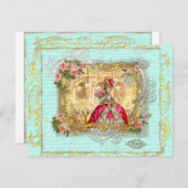 マリーアントワネットパーティーアットベルサイユはがきカード 招待状 (正面/裏面)