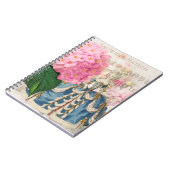 マリーアントワネットピンクアジサイフランスのノート ノートブック (左側)