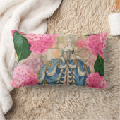 マリーアントワネットピンクアジサイ腰枕 ランバークッション (ブランケット)
