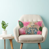 マリーアントワネットピンクアジサイ腰枕 ランバークッション (椅子)