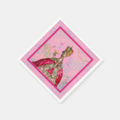 マリーアントワネットピーコックピンクナプキンズ スタンダードカクテルナプキン (角)