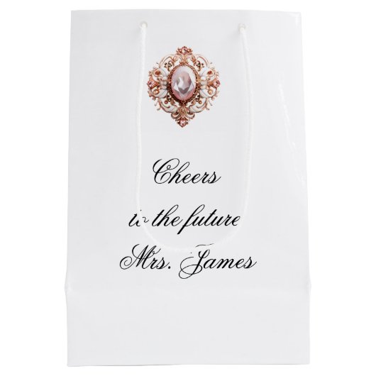 マリーアントワネットブライダル抱き枕 ミディアムペーパーバッグ (裏面)