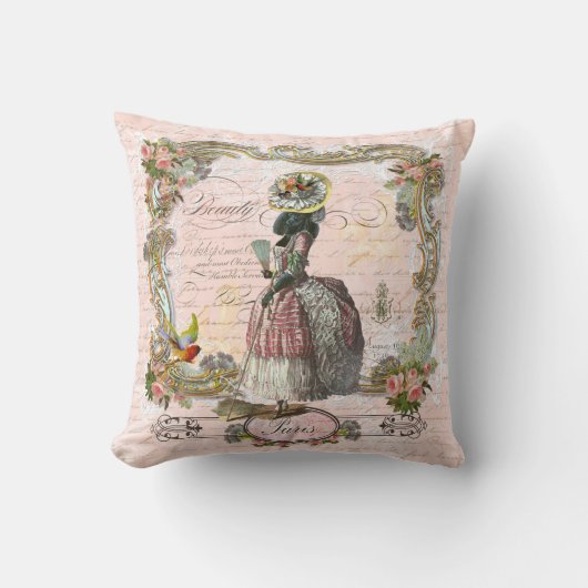 マリーアントワネットブラックポードルピロー クッション (正面)