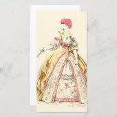 マリーアントワネットプードルファッションプレート文房具 (正面/裏面)