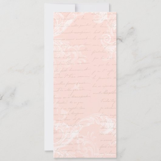 マリーアントワネットベルサイユパーティーピンク招待状 招待状 (裏面)