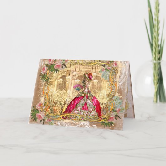 マリーアントワネットベルサイユピンクパーティーカード カード (正面)