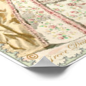 マリーアントワネットホワイトプードルコスチュームプリント ポスター (角)