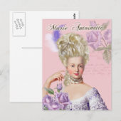 マリーアントワネットポートレートポストカードinラベンダー ポストカード (正面/裏面)