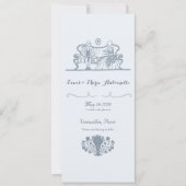 マリーアントワネットロココダスティブルー結婚ズ 招待状 (正面)