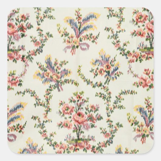 マリーアントワネット女王のためにパラで織られた布 スクエアシール (正面)