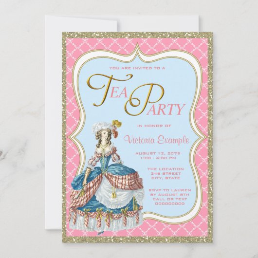 マリーアントワネット茶パーティー 招待状 (正面)