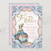 マリーアントワネット誕生日ティーパーティー 招待状 (正面/裏面)