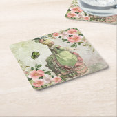 マリーアントワネット・ローズコースターB スクエアペーパーコースター (アングル)