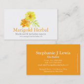 マリーゴールドのハーバーリスト薬用ビジネスカード 名刺 (正面/裏面)