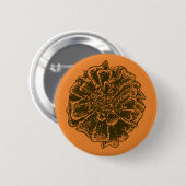 マリーゴールドのフラワーパワー 缶バッジ (正面&裏面)