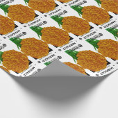 マリーゴールドのヴィンテージの種の包み ラッピングペーパー (角)