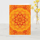 マリーゴールドの曼荼羅 カード (黄色い花)