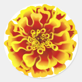 マリーゴールドの花 ラウンドシール