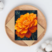 マリーゴールドの花|水彩画の花 ポストカード