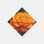 マリーゴールドの花｜水彩花の絵 スタンダードカクテルナプキン (角)