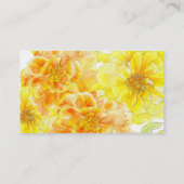 マリーゴールドの農家/花の栽培者の名刺 名刺 (裏面)