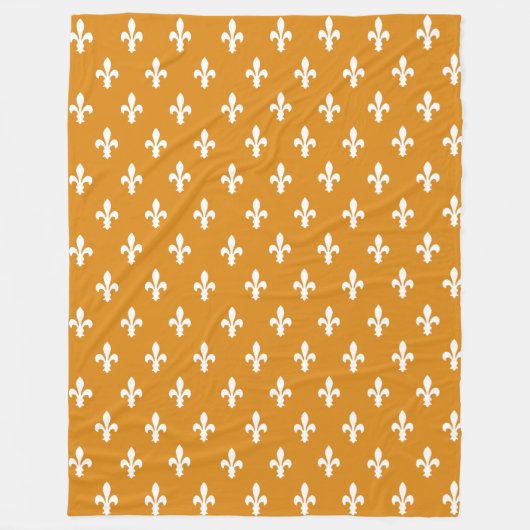 マリーゴールドVictorian Fleur de Lys フリースブランケット (正面)