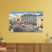 マリーズビルカリフォルニアタウンビューオブD通り キャンバスプリント (インサイチュ (リビング))