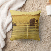 マリーナの夏の夕日 クッション (ブランケット)