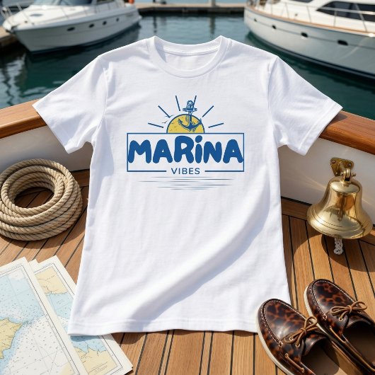 マリーナの雰囲気 ネイビーアンカーTシャツ Tシャツ