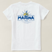 マリーナの雰囲気 ネイビーアンカーTシャツ Tシャツ (デザイン裏面)