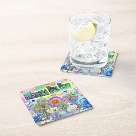 マリーナデル深いドリームコースター スクエアペーパーコースター (インサイチュ)