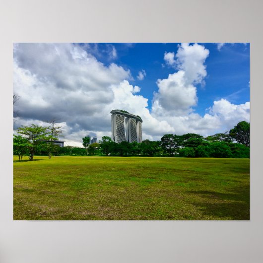 マリーナベイサンズシンガポールスカイライン ポスター (正面)