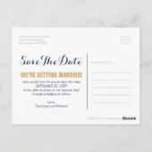 マリーナボーツブルー航海のセーブザデートポストカード ポストカード (裏面)