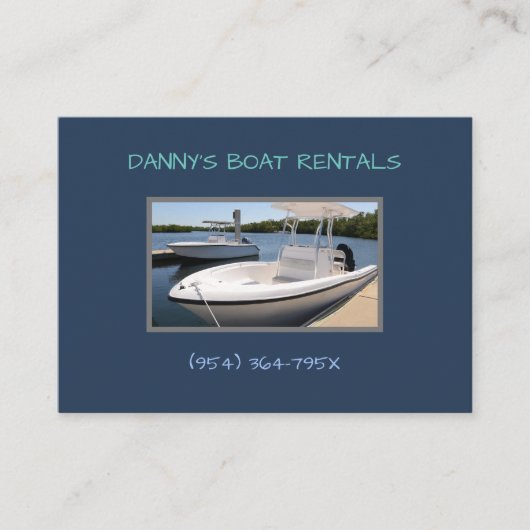 マリーナボートに白いボートレンタル 名刺 (正面)