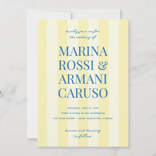 マリーナモダン結婚式招待状 招待状 (正面)