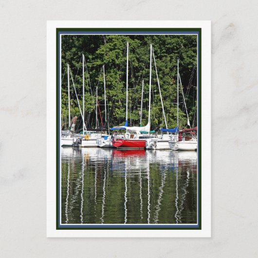 マリーナ反射 ポストカード (正面)