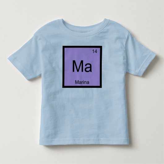 マリーナ名化学元素周期表 トドラーTシャツ (正面)